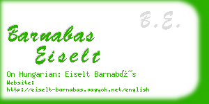 barnabas eiselt business card